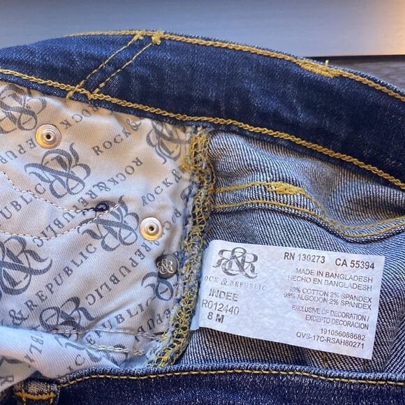 ROCK & REPUBLIC INDEE JEANS 8M - Picture 9 of 14